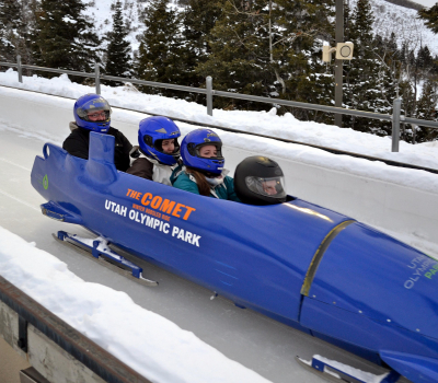 The Comet Bobsled at Utah Olympic Park in Park City